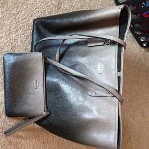 Ombré Coach Tote and Matching Wristlet GUC